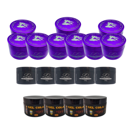 9 Gel Cera 250g Ganhe + 4 Gel Cola Vox + 5 Gel Black