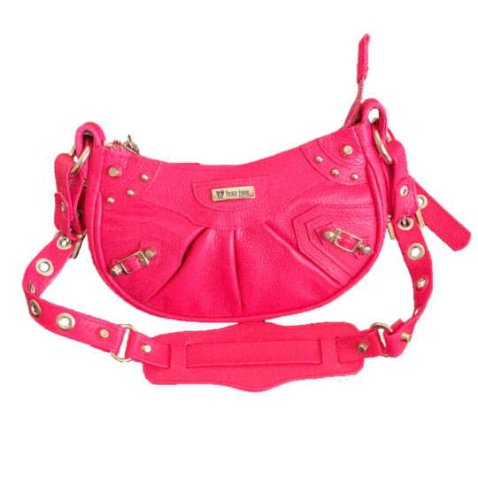 Bolsa Jade feito com Couro Pink (B0283)