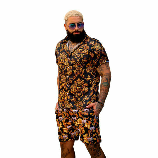 Camisa de Praia Golden Barroque Pierry Lohan - CS09