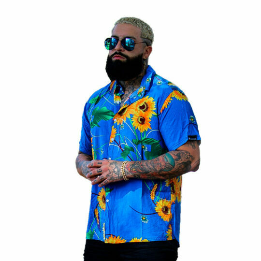 Camisa de Praia Viscose Flor Pierry Lohan - CS07