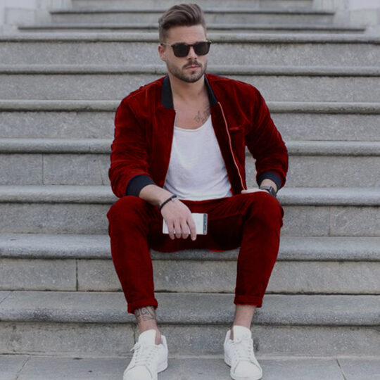 JAQUETA VELUDO PIERRY LOHAN VERMELHO V46